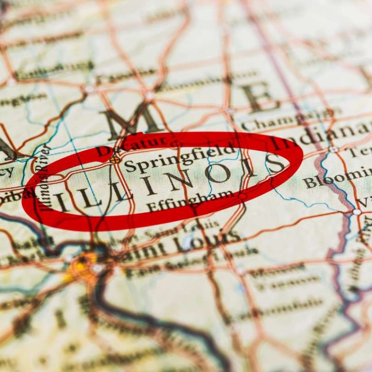 Map of Illinois - PRC Hardcover Book Printing Illinois