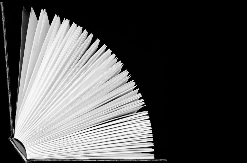 an image of an open book