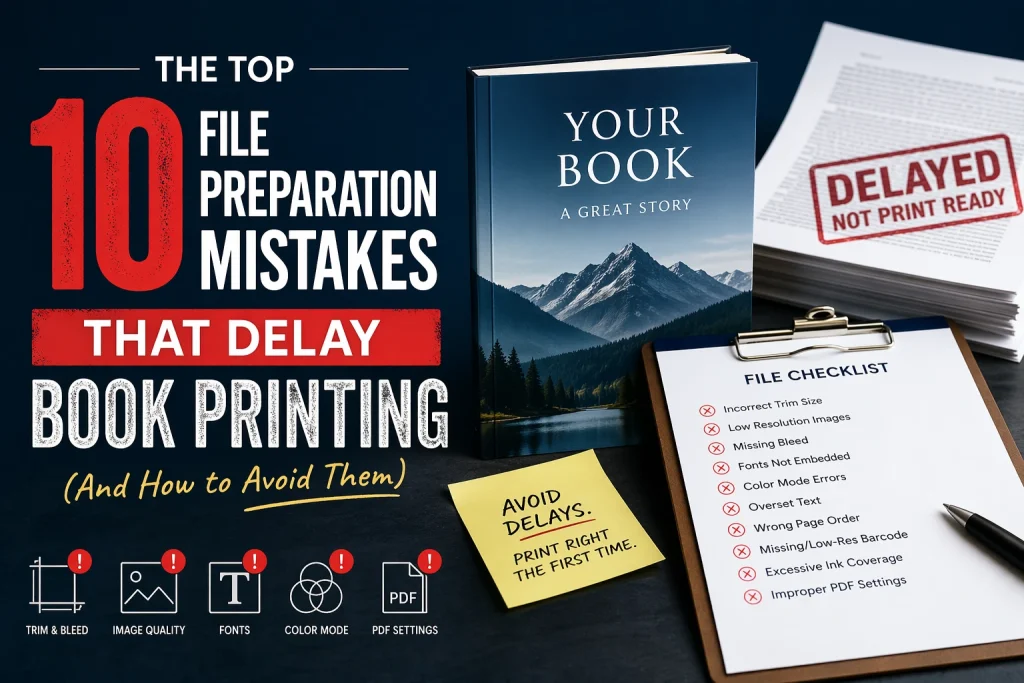 The Top 10 File Preparation Mistakes That Delay Book Printing (And How to Avoid Them)