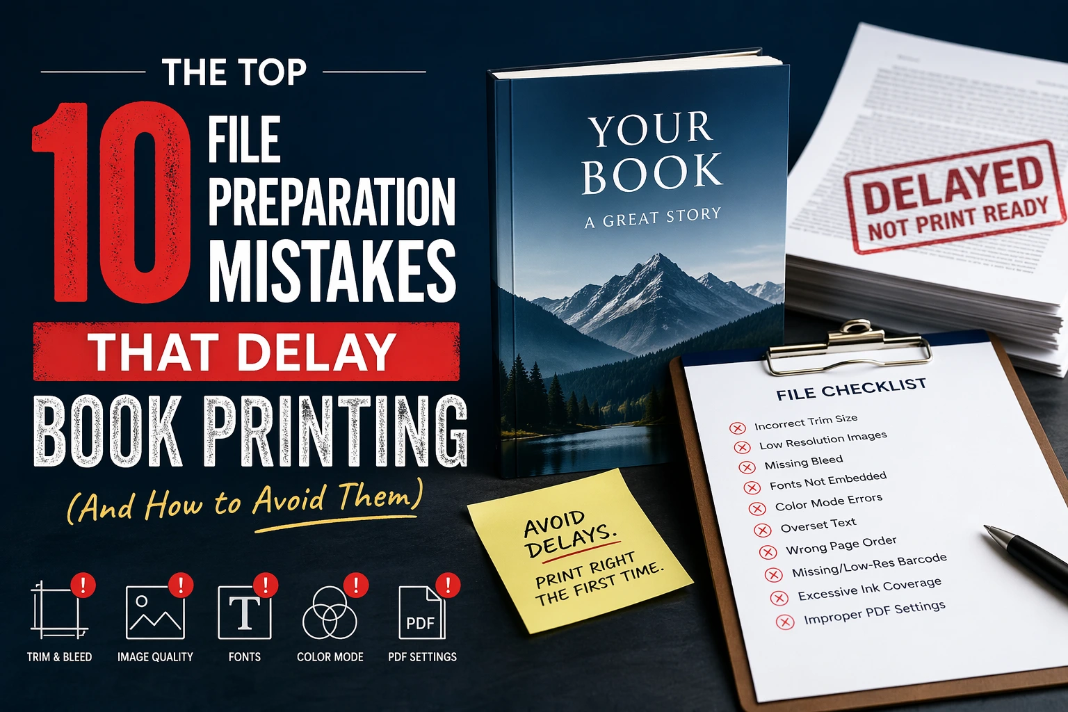Princing File 10 File Preparation Mistakes That Delay Book Printing