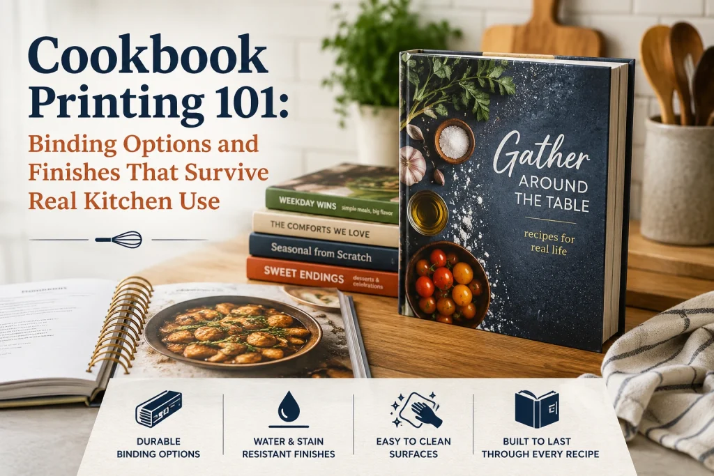 Cookbook Printing 101 Binding Options and Finishes That Survive Real Kitchen Use